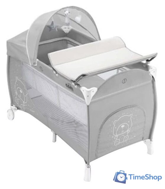 Манеж-кровать CAM Daily Plus L113/247 (тедди серый) - Изображение №1 — Интернет-магазин Time-Shop