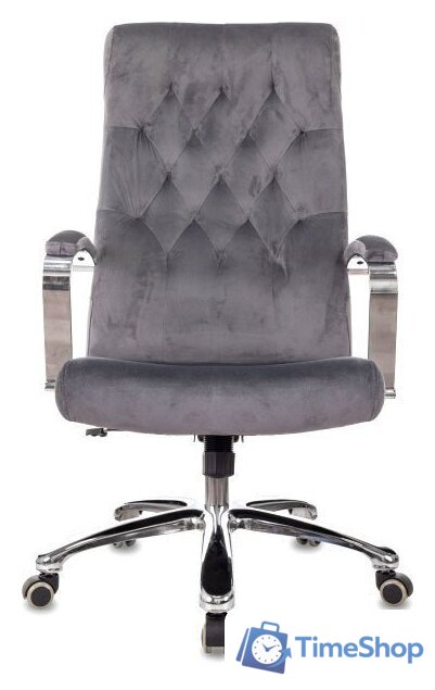 Офисное кресло Бюрократ T-9928SL Fabric (серый Italia 26/крестовина металл хром) - Изображение №1 — Интернет-магазин Time-Shop