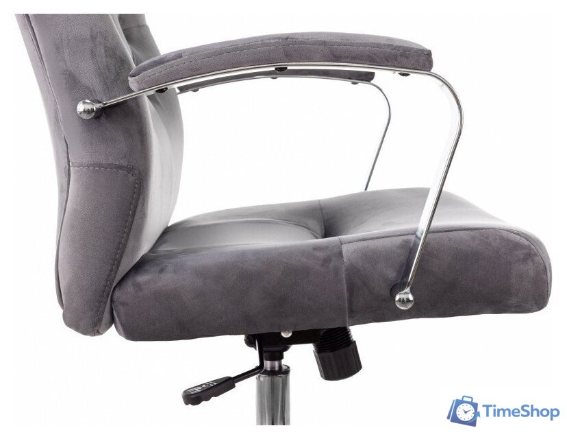 Офисное кресло Бюрократ T-9928SL Fabric (серый Italia 26/крестовина металл хром) - Изображение №3 — Интернет-магазин Time-Shop