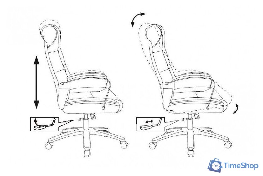 Офисное кресло Бюрократ T-9928SL Fabric (серый Italia 26/крестовина металл хром) - Изображение №5 — Интернет-магазин Time-Shop