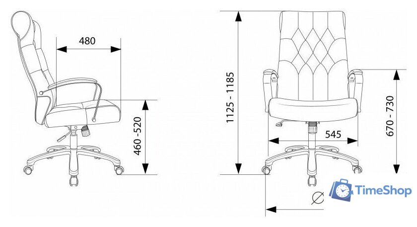 Офисное кресло Бюрократ T-9928SL Fabric (серый Italia 26/крестовина металл хром) - Изображение №6 — Интернет-магазин Time-Shop
