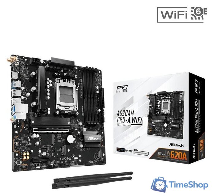 Материнская плата ASRock A620AM Pro-A WiFi - Изображение №5 — Интернет-магазин Time-Shop