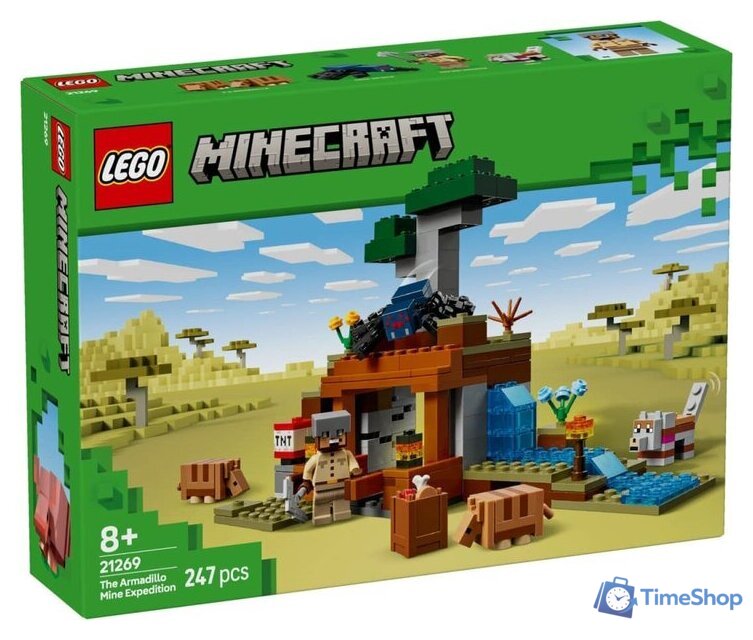 Конструктор LEGO Minecraft 21269 Экспедиция на рудник Броненосец - Изображение №1 — Интернет-магазин Time-Shop