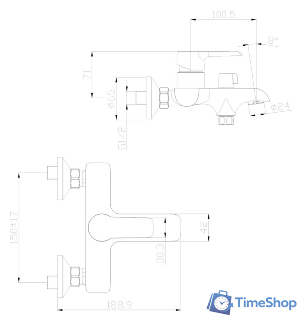 Смеситель Rossinka Silvermix W35-31 - Изображение №2 — Интернет-магазин Time-Shop