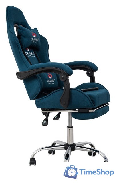 Игровое (геймерское) кресло Calviano Avanti Ultimato (синий, с подножкой) - Изображение №1 — Интернет-магазин Time-Shop
