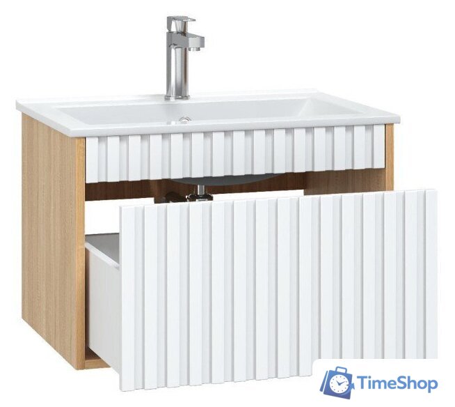  Onika Тумба под умывальник Дайлер 60 106150 (белый/дуб сонома) - Изображение №3 — Интернет-магазин Time-Shop