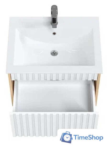  Onika Тумба под умывальник Дайлер 60 106150 (белый/дуб сонома) - Изображение №4 — Интернет-магазин Time-Shop