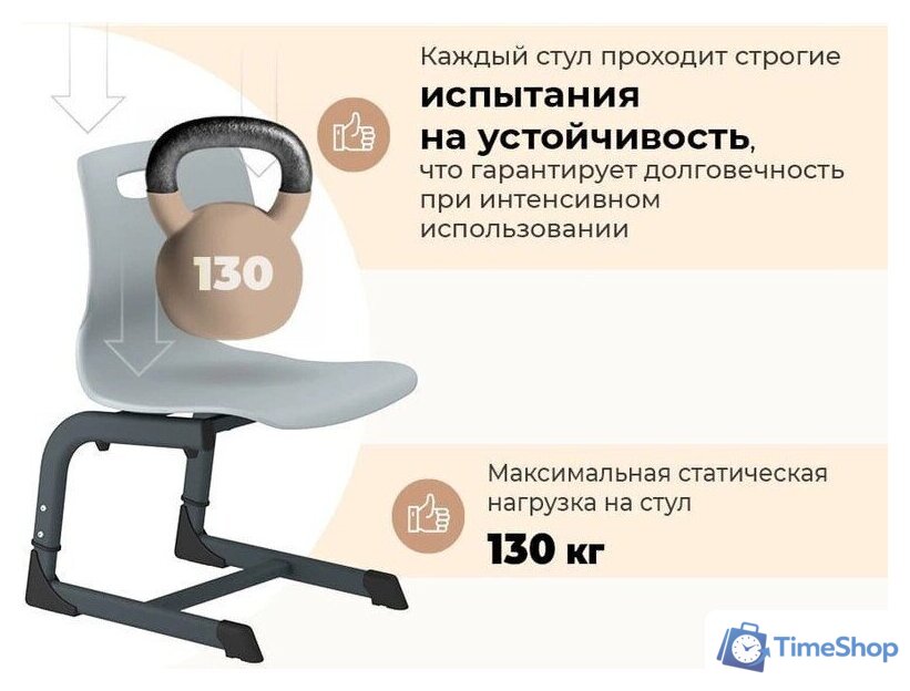 Детский стул Sheffilton SHT-S-TN21/3-5 а3-5 (серый/антрацит) - Изображение №2 — Интернет-магазин Time-Shop