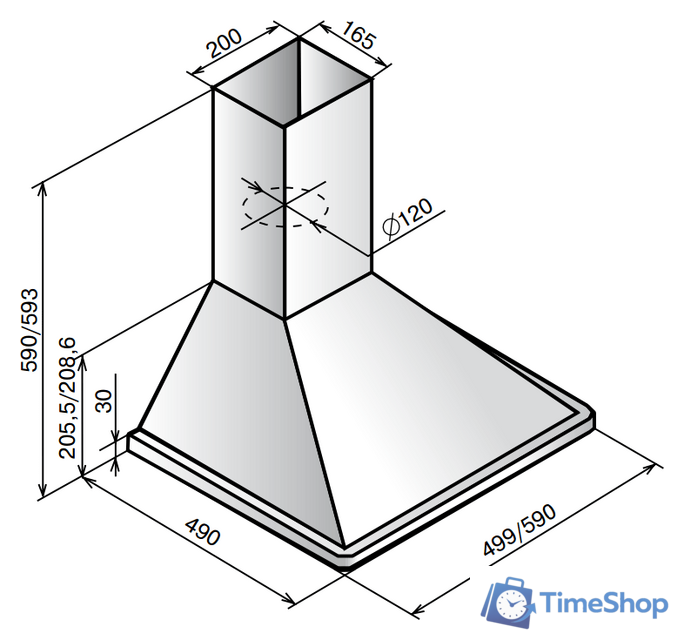 Кухонная вытяжка Elikor Оптима 60П-400-П3Л (белый) - Изображение №2 — Интернет-магазин Time-Shop