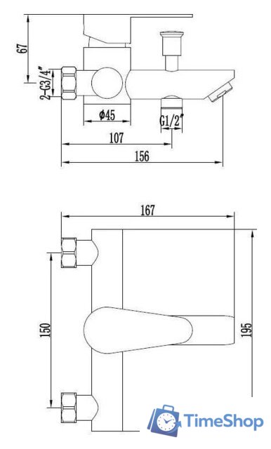 Смеситель Esko Orlando OL 54 - Изображение №2 — Интернет-магазин Time-Shop