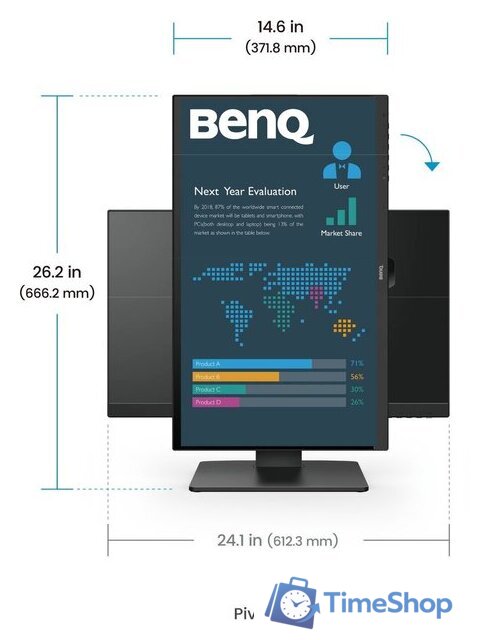 Монитор BenQ Business BL2786TC - Изображение №7 — Интернет-магазин Time-Shop