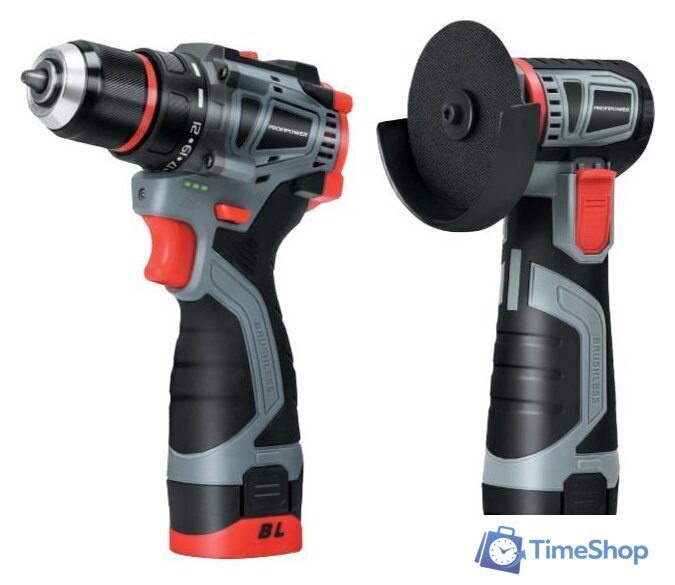  Profipower ProfiSet-2B16 E0229 (шуруповерт, болгарка, 2 АКБ, кейс) - Изображение №1 — Интернет-магазин Time-Shop