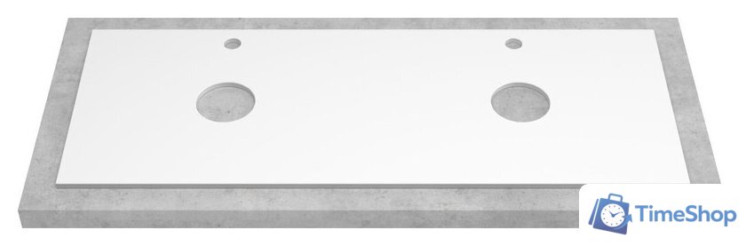  ЗОВ Тумба под умывальник Дион 120 D120LHO0M9003GKV5-KP13W (белый глянец/дуб) - Изображение №3 — Интернет-магазин Time-Shop