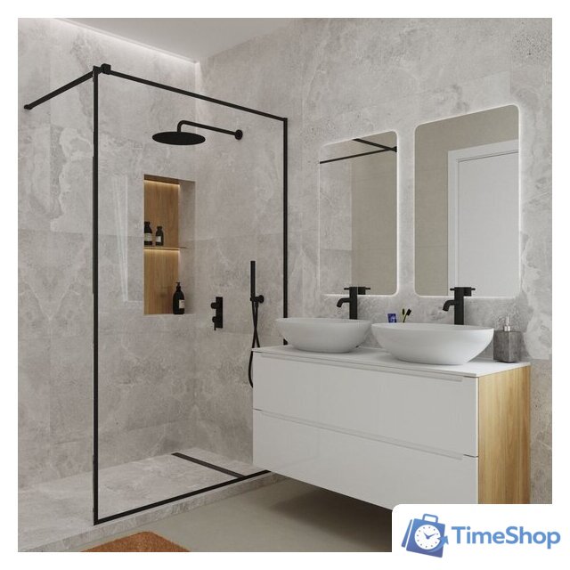  ЗОВ Тумба под умывальник Дион 120 D120LHO0M9003GKV5-KP13W (белый глянец/дуб) - Изображение №4 — Интернет-магазин Time-Shop