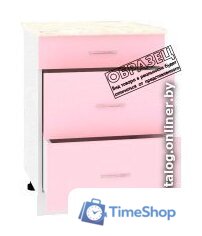 Шкаф напольный Кортекс-мебель Корнелия Лира НШ60р3ш (салатовый/марсель) - Изображение №4 — Интернет-магазин Time-Shop