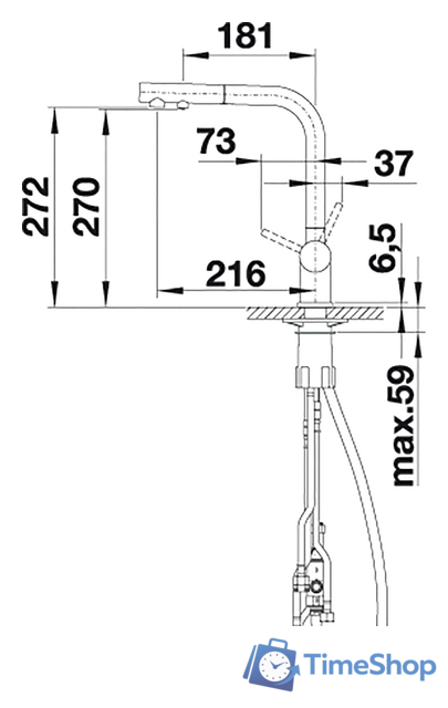 Смеситель Blanco Fontas-S II 525206 (серый беж) - Изображение №2 — Интернет-магазин Time-Shop