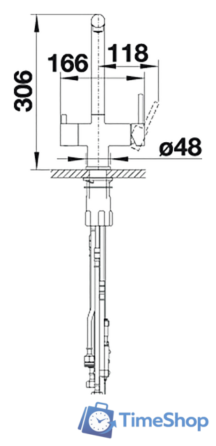 Смеситель Blanco Fontas-S II 525206 (серый беж) - Изображение №3 — Интернет-магазин Time-Shop