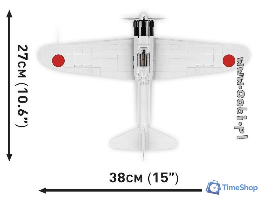 Конструктор Cobi World War II 5729 Mitsubishi A6M2 Zero-Sen - Изображение №3 — Интернет-магазин Time-Shop