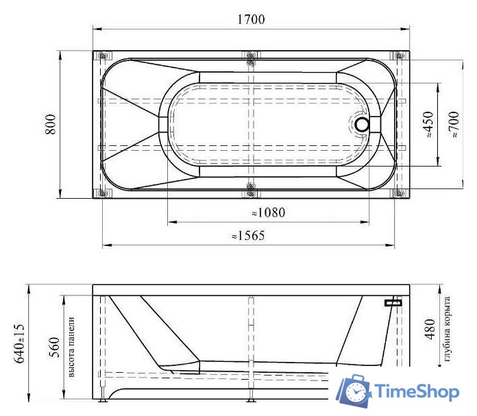 Ванна Radomir Прованс 170х80 1-01-0-0-1-192 - Изображение №7 — Интернет-магазин Time-Shop