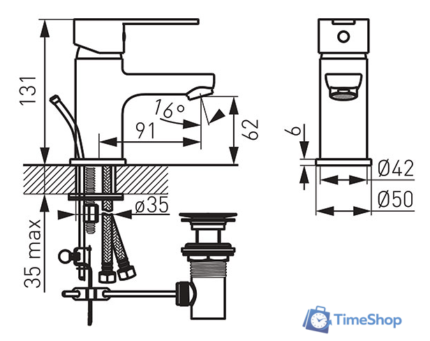 Смеситель Ferro Savio BSV2 - Изображение №2 — Интернет-магазин Time-Shop