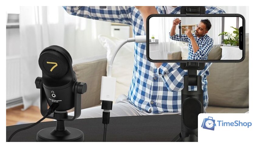 Проводной микрофон 7Ryms SR-USB Mini - Изображение №7 — Интернет-магазин Time-Shop