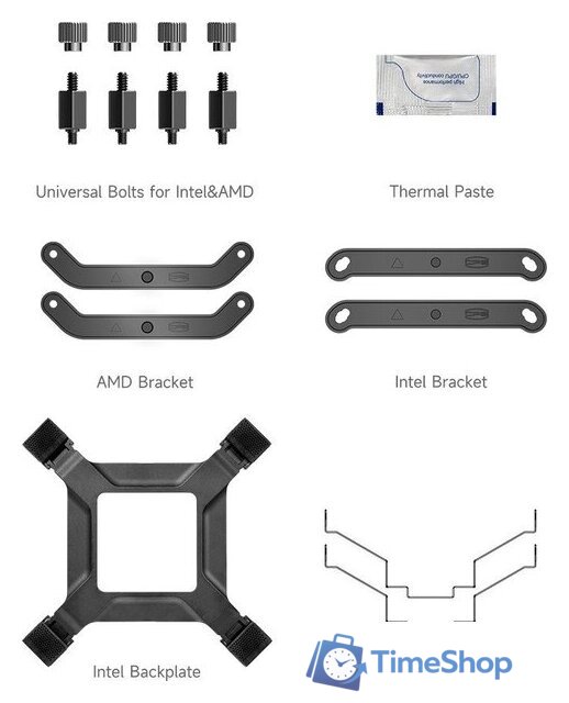 Кулер для процессора PCCooler RT500 Digital (черный) - Изображение №8 — Интернет-магазин Time-Shop