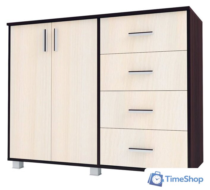 Комод Аквилон №16 1160 (венге/млечный дуб) - Изображение №1 — Интернет-магазин Time-Shop