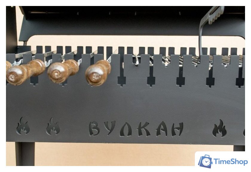 Мангал для дачи Вулкан Гриль М XL 5 мм на колесах - Изображение №5 — Интернет-магазин Time-Shop