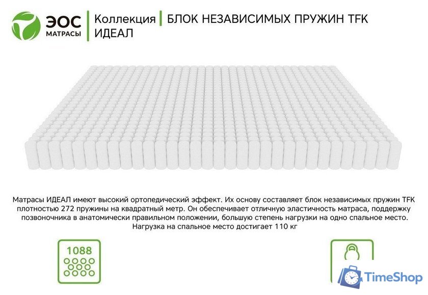 Матрас EOS Идеал 1а 120x200 (премиум Aloe Vera) - Изображение №7 — Интернет-магазин Time-Shop