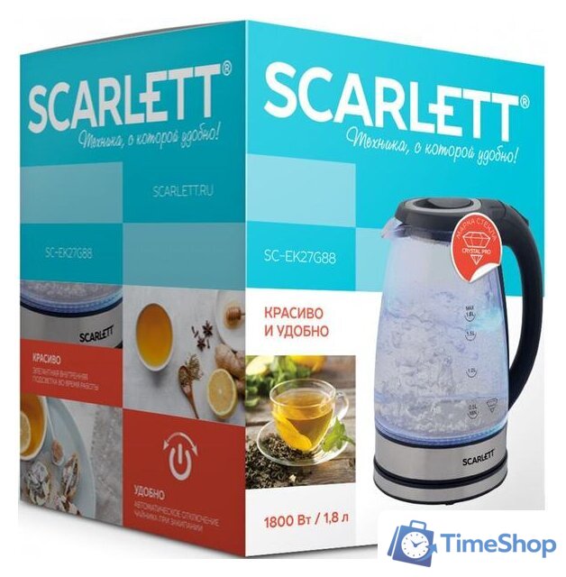 Электрический чайник Scarlett SC-EK27G88 - Изображение №6 — Интернет-магазин Time-Shop