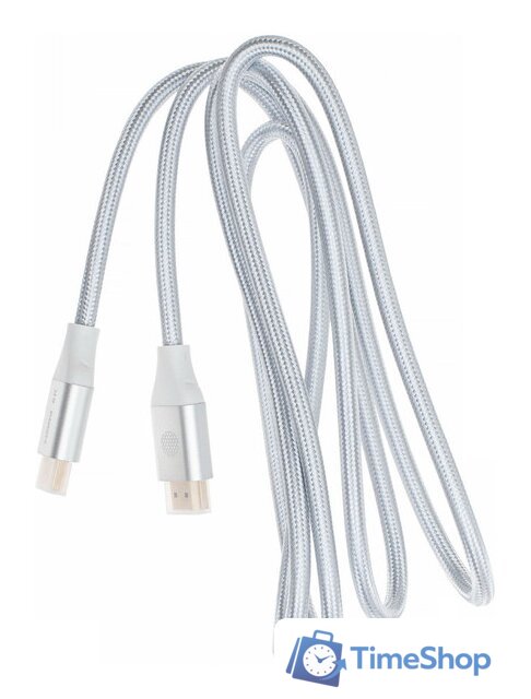 Кабель CACTUS HDMI - HDMI CS-HDMI.2.1-1.8 (1.8 м, серебристый) - Изображение №4 — Интернет-магазин Time-Shop