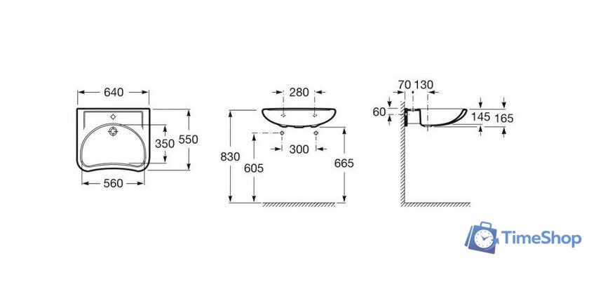 Умывальник Roca Access ZRU9307659 - Изображение №2 — Интернет-магазин Time-Shop
