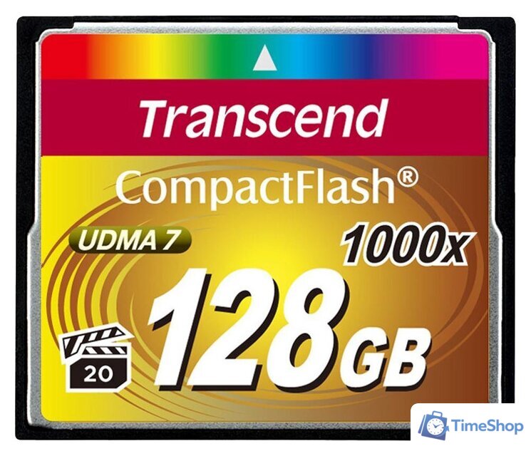 Карта памяти Transcend 1000x CompactFlash Ultimate 128GB (TS128GCF1000) - Изображение №1 — Интернет-магазин Time-Shop