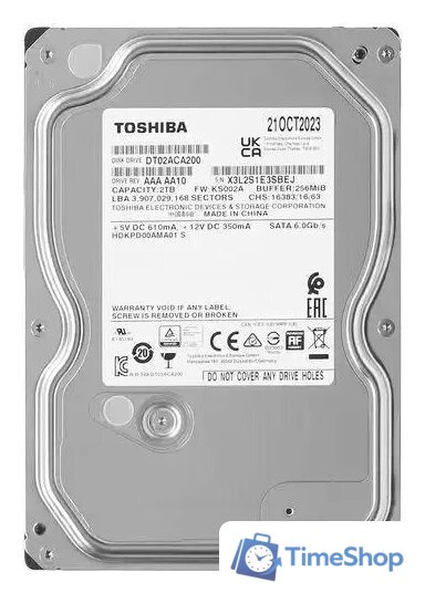 Жесткий диск Toshiba DT02ACA200 2TB - Изображение №1 — Интернет-магазин Time-Shop