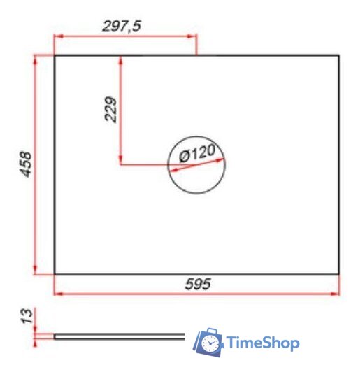  ЗОВ Столешница 13 CKP13W595458C1 (белый) - Изображение №2 — Интернет-магазин Time-Shop