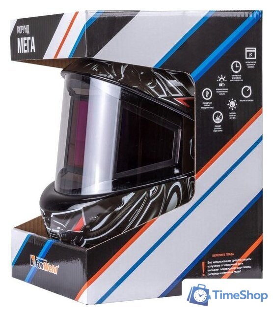 Сварочная маска FoxWeld Корунд Мега 5989 (черный) - Изображение №10 — Интернет-магазин Time-Shop