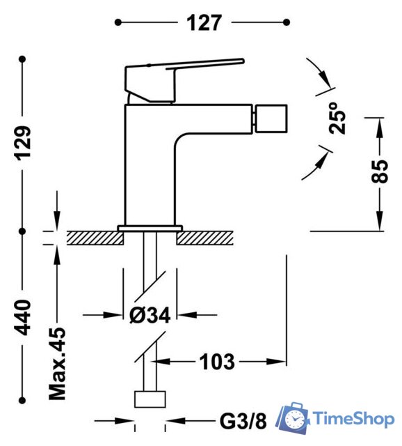 Смеситель Tres Project 21112001OR - Изображение №2 — Интернет-магазин Time-Shop