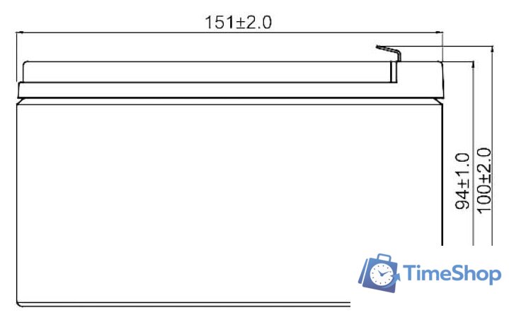 Аккумулятор для ИБП WBR HR1234W - Изображение №2 — Интернет-магазин Time-Shop