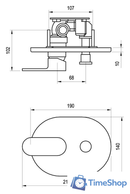 Смеситель без скрытого механизма Ravak Chrome-CR.065.00 [X070056] - Изображение №2 — Интернет-магазин Time-Shop