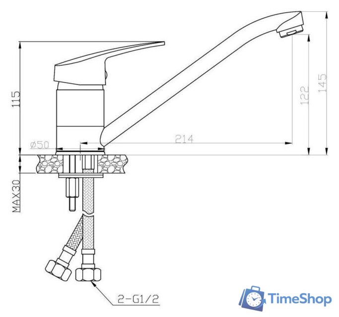 Смеситель AV Engineering AVXAN4-B151-237 - Изображение №3 — Интернет-магазин Time-Shop