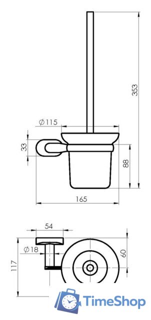 Набор для туалета Rubineta Este 670117 (хром) - Изображение №9 — Интернет-магазин Time-Shop