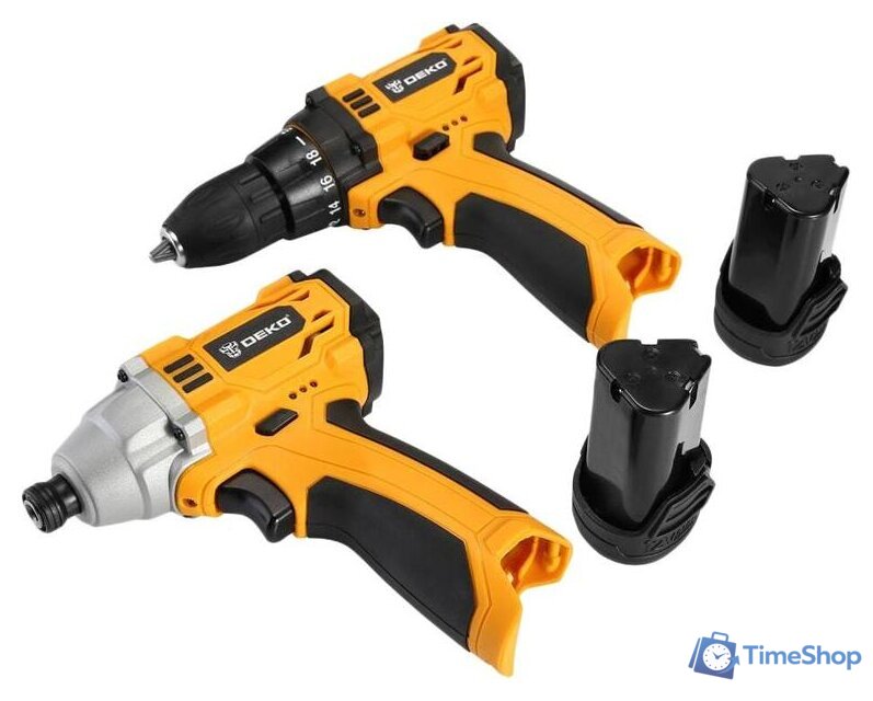  Deko SET 063-4107 (шуруповерт, винтоверт, 2 АКБ, кейс) - Изображение №4 — Интернет-магазин Time-Shop