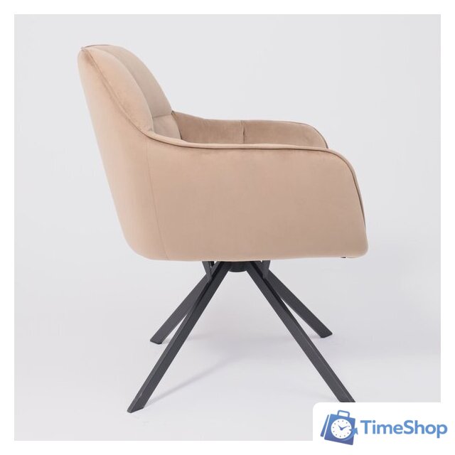 Интерьерное кресло AksHome Virginia (велюр, капучино HCJ-11/черный) - Изображение №8 — Интернет-магазин Time-Shop