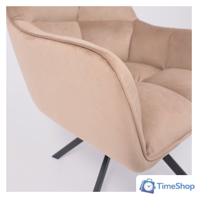 Интерьерное кресло AksHome Virginia (велюр, капучино HCJ-11/черный) - Изображение №12 — Интернет-магазин Time-Shop