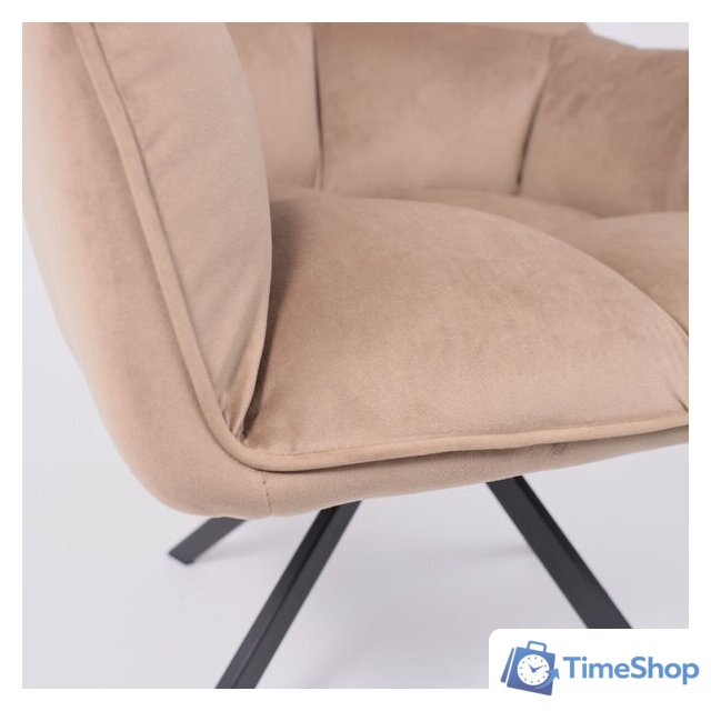 Интерьерное кресло AksHome Virginia (велюр, капучино HCJ-11/черный) - Изображение №11 — Интернет-магазин Time-Shop