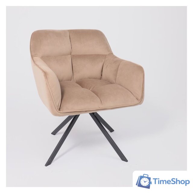 Интерьерное кресло AksHome Virginia (велюр, капучино HCJ-11/черный) - Изображение №16 — Интернет-магазин Time-Shop