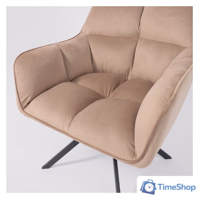 Интерьерное кресло AksHome Virginia (велюр, капучино HCJ-11/черный) - Изображение №14 — Интернет-магазин Time-Shop