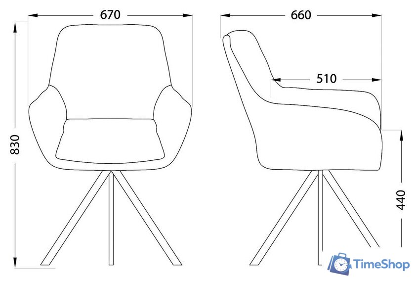 Интерьерное кресло AksHome Virginia (велюр, капучино HCJ-11/черный) - Изображение №17 — Интернет-магазин Time-Shop