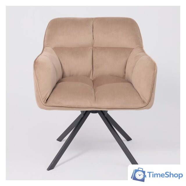 Интерьерное кресло AksHome Virginia (велюр, капучино HCJ-11/черный) - Изображение №6 — Интернет-магазин Time-Shop