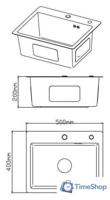 Кухонная мойка Diadonna S5040-2 - Изображение №3 — Интернет-магазин Time-Shop